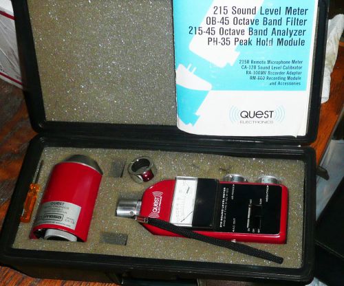 QUEST 215 Permissible Sound Level Meter + CA-15 Sound Calibrator w/ case- NICE