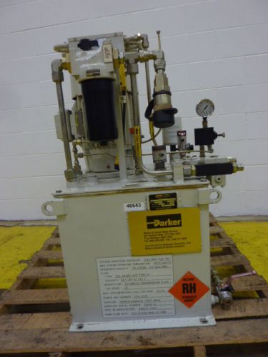 Parker hydraulic power pack fps-2513 used #46643 for sale