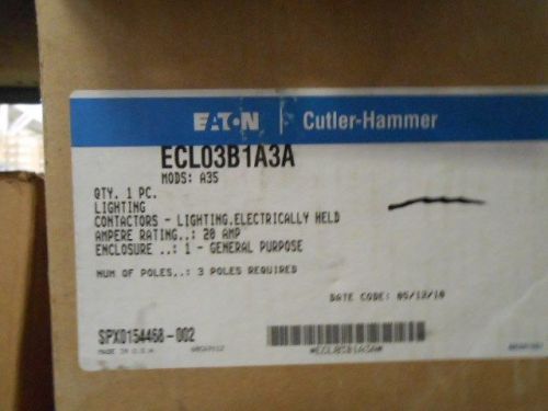CUTLER &amp; HAMMER LTG-EH 20A ENCL1 120 3POLE ECL03B1A3A