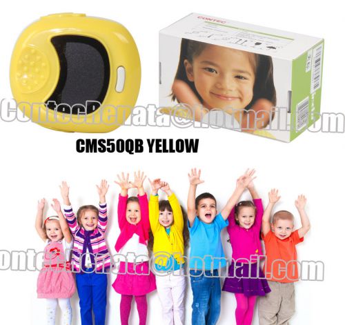 New!contec kids pulse oximeter, cms50qb spo2 monitor, pulse oxygen.yellow for sale