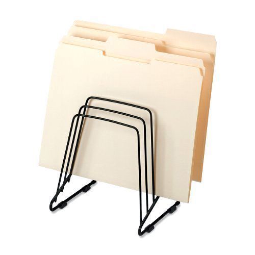 Office Organizer 5-Stepped Section Wire File/Standard Folder Holder/Rack Black