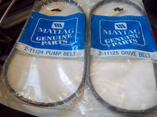 Genuine Maytag ;  Washing Machine Pump V-Belt  2-11124 Plus 2-11125 Drive Belt