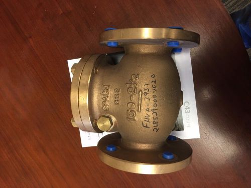 2-1/2&#034; bronze swing check valve, flg 150# for sale