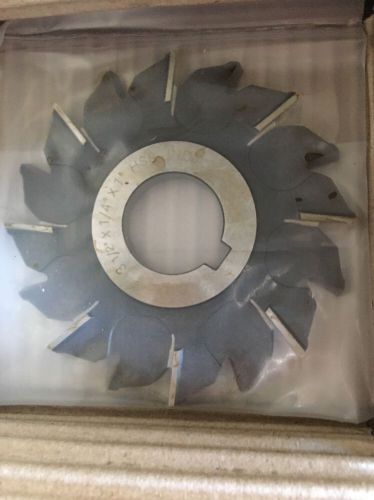Interstate MILLING CUTTER, 3 1/2&#034; X 1/4&#034; X 1&#034;STAGGERED SIDE CUTTING , HSS