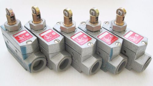 LOT (5) Burgess Roller Limit Switch C6CTQRMS 15A 125/250/480VAC