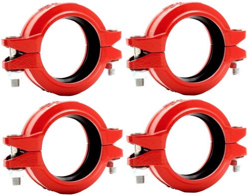 &#034;Grinnell&#034; 705 Flexible Fire Sprinkler Painted Grooved Couplings (2-1/2&#034;) 4-Pack