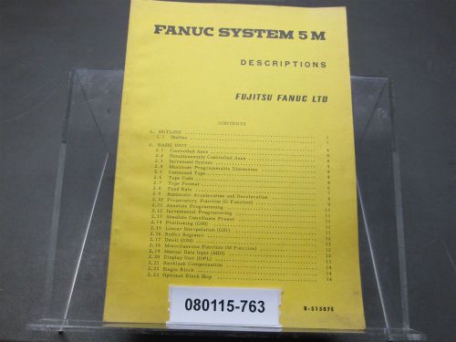 Fanuc System 5M Descriptions Manual B-51507E
