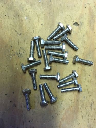 1/4-20 X 1&#034; STAINLESS STEEL HEX HEAD BOLTS FULL THREAD QTY 75