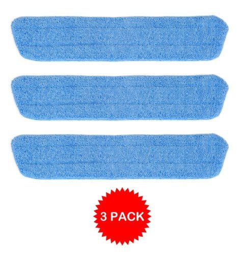 Simplee Cleen Household Swivel Mop Microfiber Damp Scrub Wet Pad (3 Pack)