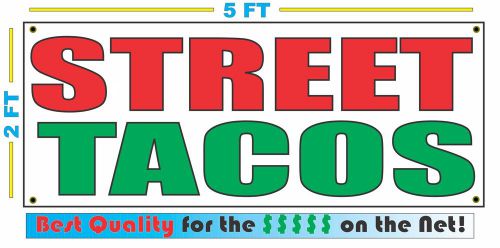 STREET TACOS Banner Sign NEW Larger Size Best Quality for The $$$ Fair Food