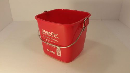 NEW - San Jamar KP97RD 3-Quart Red Kleen Pail bucket Container