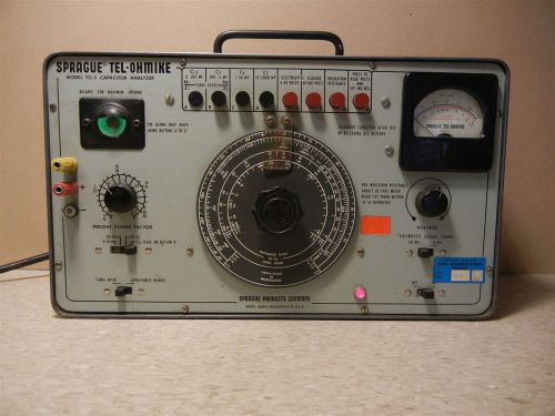 Vintage sprague tel-ohmike  to-6 capacitor analyzer for sale