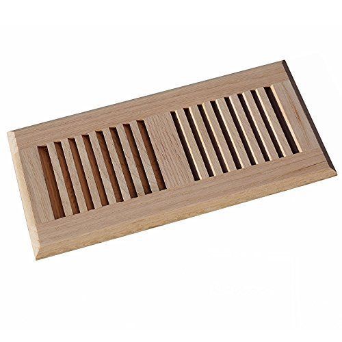 Welland WELLAND? 4 Inch x 14 Inch Red Oak Hardwood Vent Floor Register Self