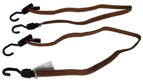 Highland (1163100) black/orange 10&#034; 45&#034; adjustable fat strap bungee cord 2 piec for sale