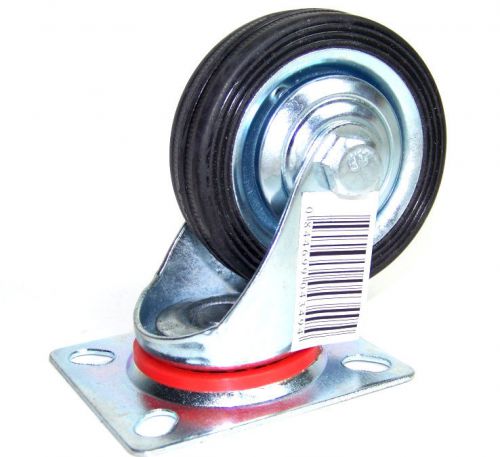 (16) new 3&#034; swivel rubber caster wheels base &amp; wheel bearings 16 pcs set for sale