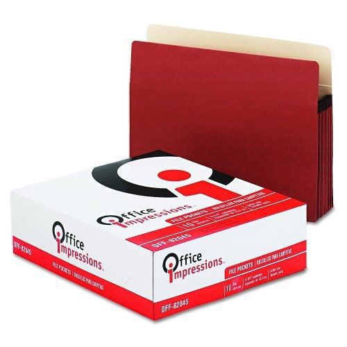 Office Impressions File Pockets, Straight, 5-Inch Expansion, Letter Size (8.5 x