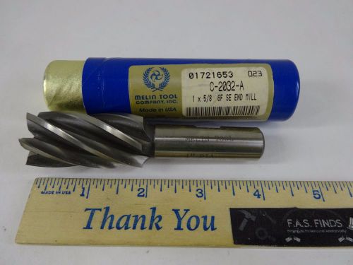 Melin Tool C-2032-A, 1&#034; x 5/8&#034;, 6 Flute, Single End Mill, MADE in USA