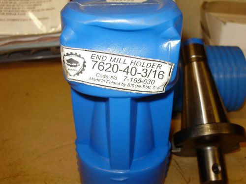 New bison end mill holder nmtb 40 taper nst type 7620-40-3/16 for sale