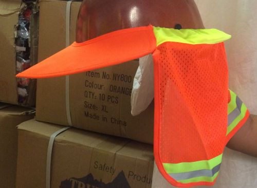 Orange high visibility neck shade visor for sale