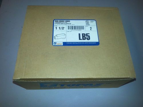 Lb5 - 1-1/2&#034; conduit body, aluminum, lb type, 2 pack for sale
