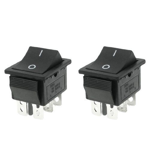 Uxcell 250v/15a 125v/20a ac momentary on/off dpdt rocker switch 2 pcs for sale