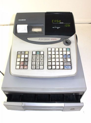 Casio PCR-T2000 Electronic Cash Register with Manual with Program Key