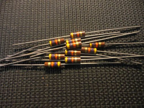 10PCS ALLEN BRADLEY 47K-1/2W-5% CARBON COMP. 1/2WATT RESISTOR
