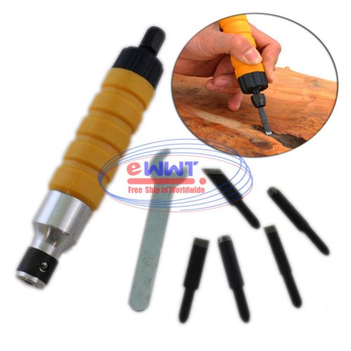 FREE SHIP Electric Chisel Kit w/ 5 Chisels Wood Carving Woodworking Tool ZVOT569