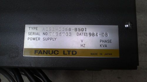 Fanuc - A02B-0058-B501 - POWER SUPPLY CONTROLLER UNIT SYSTEM FANUC MATE