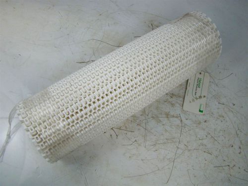 Habasit conveyor belt 23.9&#034; x 10&#039; Radius Flush Grid Polypropylene white IS610