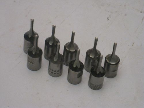 Slater hex. rotary broaching tools pt#10506-0987 , 9 pcs. .0987&#034; hex. NEW!