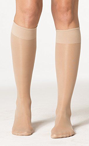 Women&#039;s 15-20mmHg Closed Toe Knee High Size: B (7.5-9.5), Taupe , 120CB29
