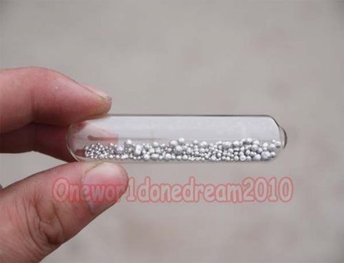 5g 99.995% Pure Indium In Metal Beads Argon Glass Ampoule Element Collection