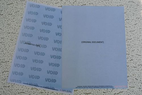 Security &#034;VOID&#034; Paper with heat-reactive warning band (ream of 500 sheets)