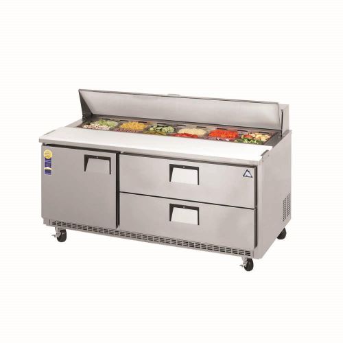 New everest refrigeration epbnr3-d2 drawered sandwich prep table for sale