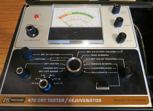 BK Precision 470 Picture Tube Tester/Rejuvenator &amp; Manual
