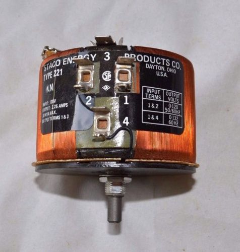 STACO ENERGY PRODUCTS CO. 221-KN VARIABLE TRANSFORMER ( 1, T)