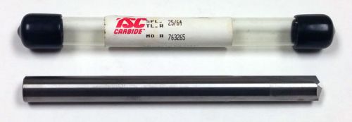25/64&#034; STRAIGHT FLUTE CARBIDE DRILL, 3/4&#034; LOC, 4-3/8&#034; OAL, 140° PT, TSC 763265