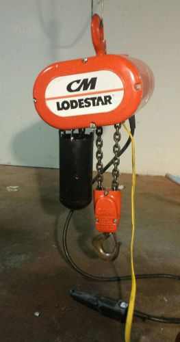 CM LODESTAR 2 TON ELECTRIC CHAIN HOIST 110 VOLTS