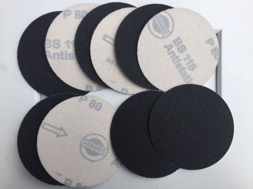 10 DISC SANDPAPERS HERMES 5&#034; BS 118 VEL 80 GRIT