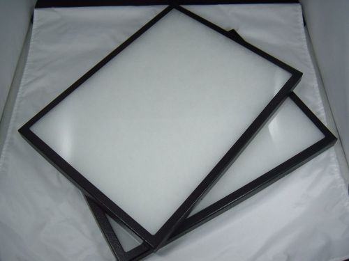 2 jewelry display cases collector display box riker mount 12 x 16 x 1 1/4 &#034; deep for sale