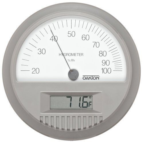 Oakton Thermohygrometer, Wall Mount, Digital Thermometer