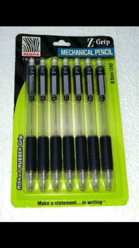 Z Grip Mechanical Pencil 0.5mm Durable Lead In Black 7/Pk