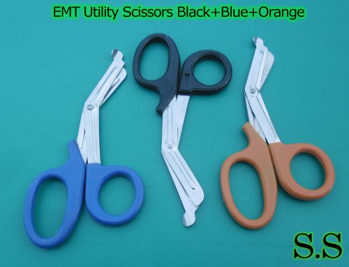 EMT Utility Scissors Set Black,Blue &amp; Orange Colour Surgical Instruments