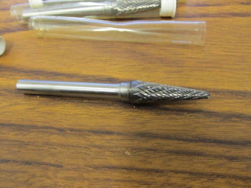 SL-3 14° Cone CARBIDE ROTARY BURR FILE 1/4&#034; x 3/8&#034;