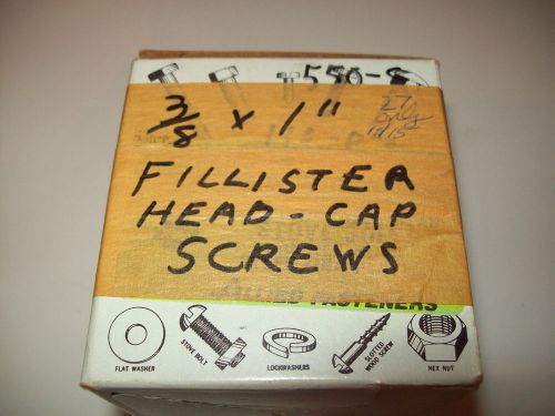 25 FILLISTER  Head Cap Screws - Slotted 3/8 x 1 inch