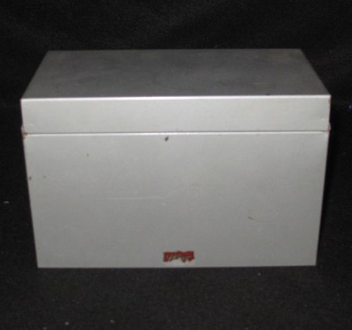 WEIS Industrial Grey File Recipe Index Card Metal Box  USA Collectible