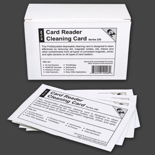 EZ K2-H80B50 CR80 Card Reader Cleaning Card Box of 50