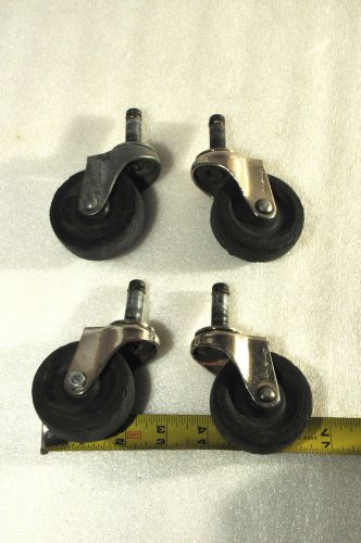 4 bassick casters 2 3/8&#034; hard rubber wheels for sale