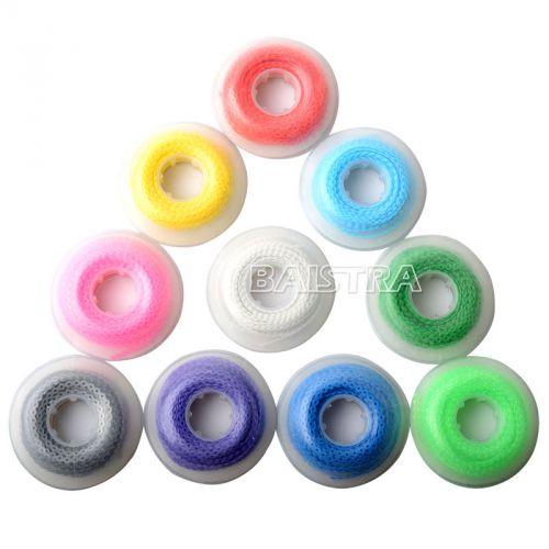 10 Rolls Dental Orthodontic Elastic Power Chain Short Size Colorful 15 Feet